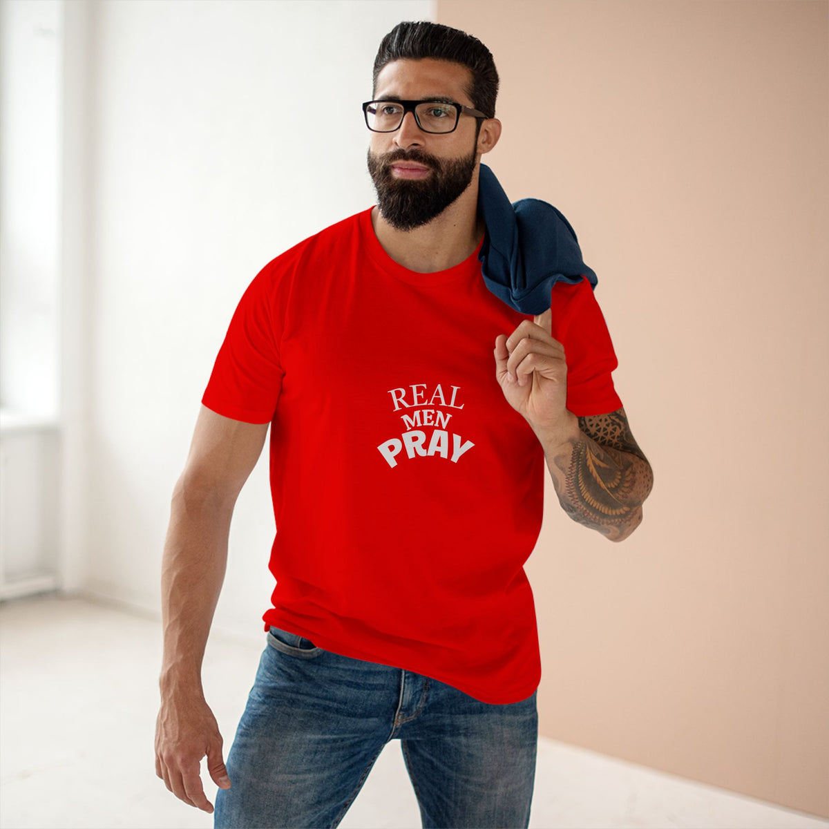 Real Men Pray Faith-Based Christian T-Shirt