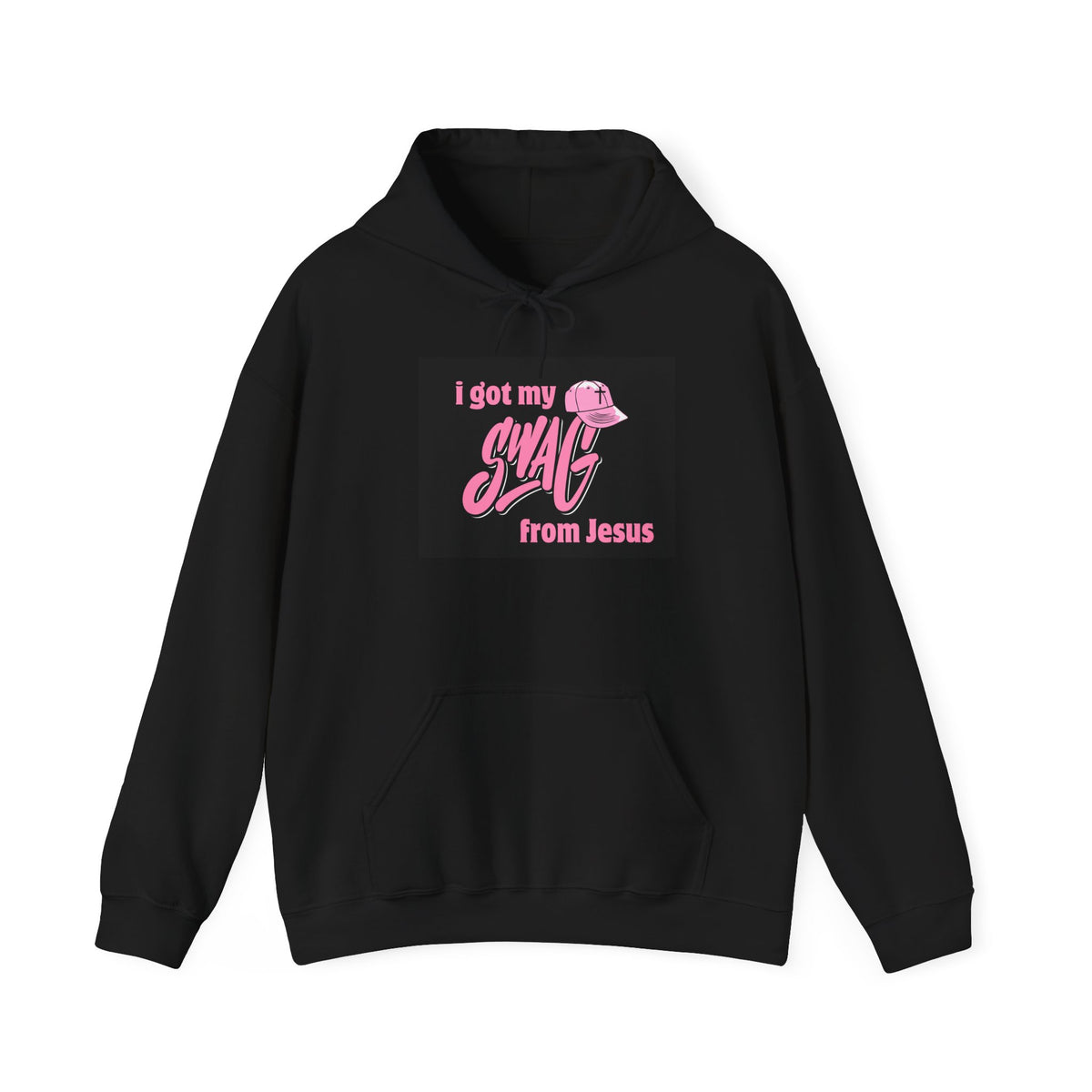 Christian Hoodie — "I Got My Swag From Jesus" Pink Graphic Hooded Sweatshirt