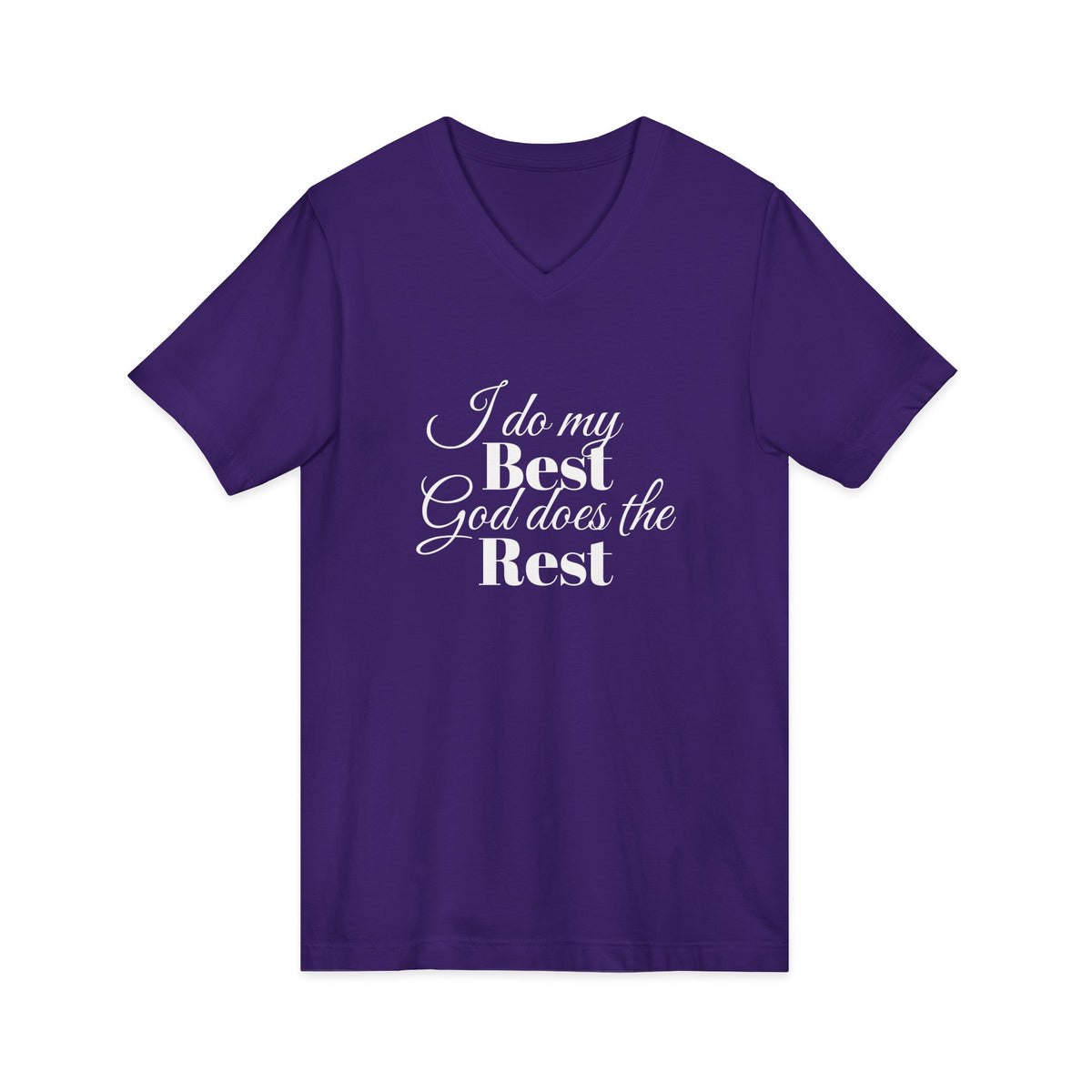 I Do Crew Purple Cross Wedding V-Neck Tee