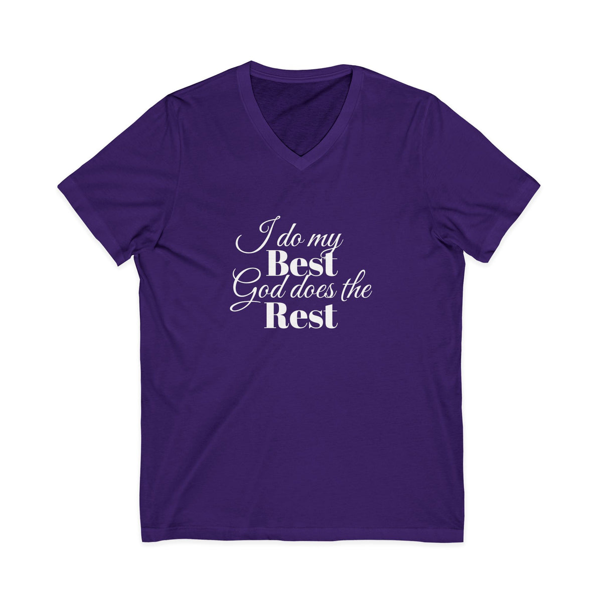 I Do Crew Purple Cross Wedding V-Neck Tee