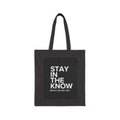 Canvas Tote Bag — "Stay In The Know" Inspirational Christian Grocery & Everyday Tote