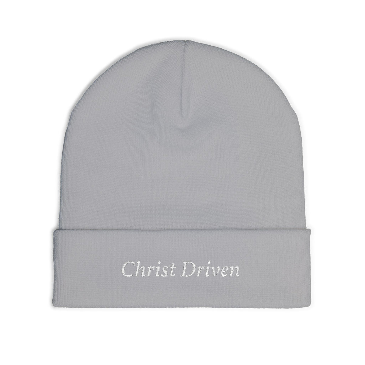 Embroidered 'Christ Driven' Knit Beanie – Christian Faith Winter Hat
