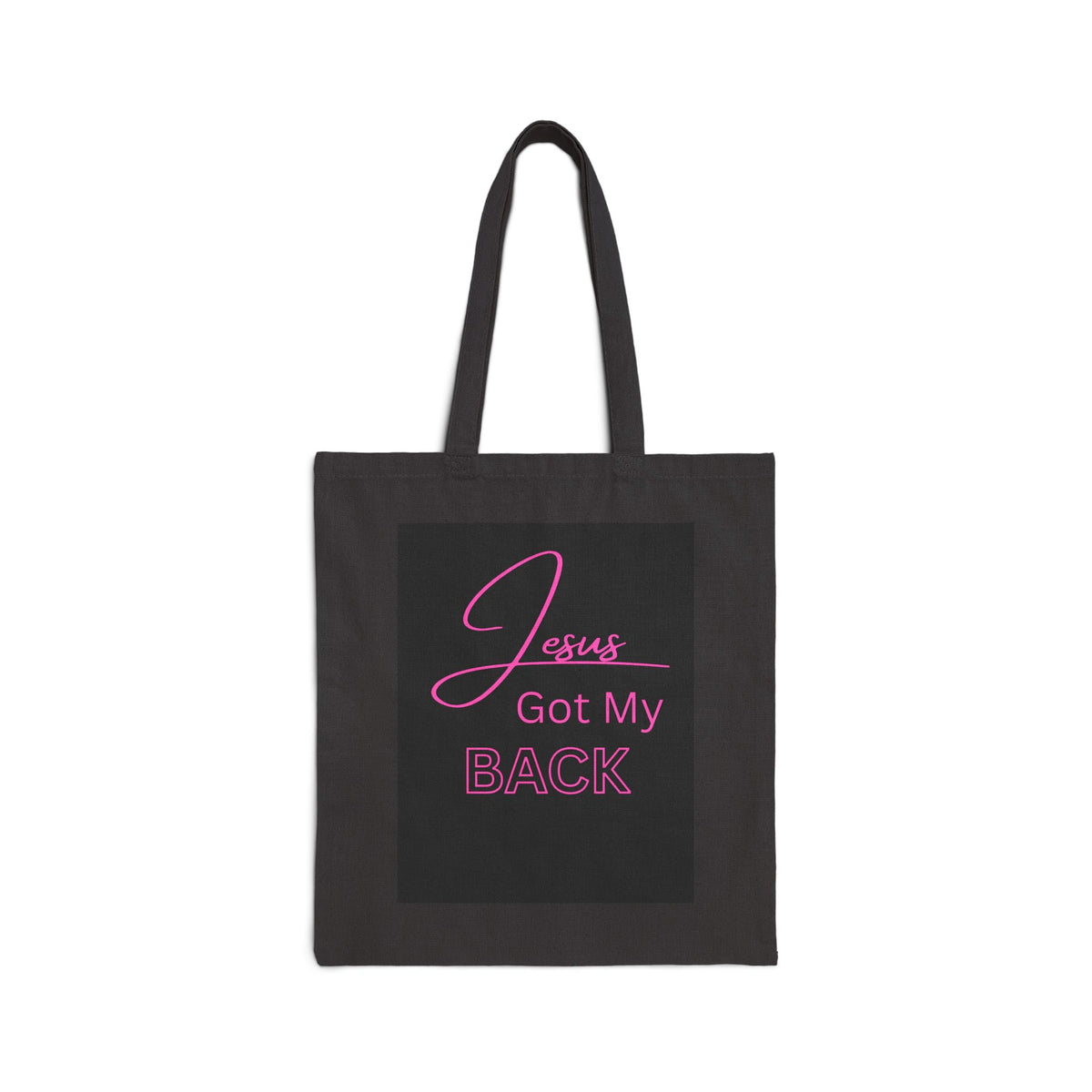 Canvas Tote Bag — “I Got My Swag From Jesus” Pink Faith Shopper