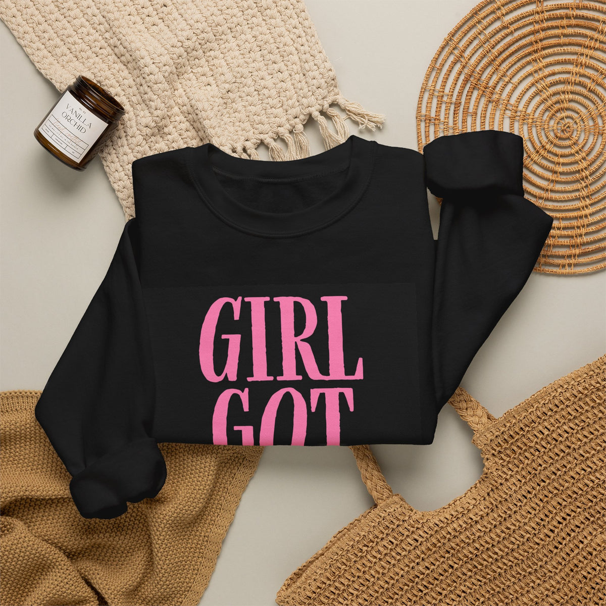 Girl Got God Sweatshirt — "Wisdom Faith Love" Christian Crewneck