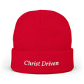 Embroidered 'Christ Driven' Knit Beanie – Christian Faith Winter Hat