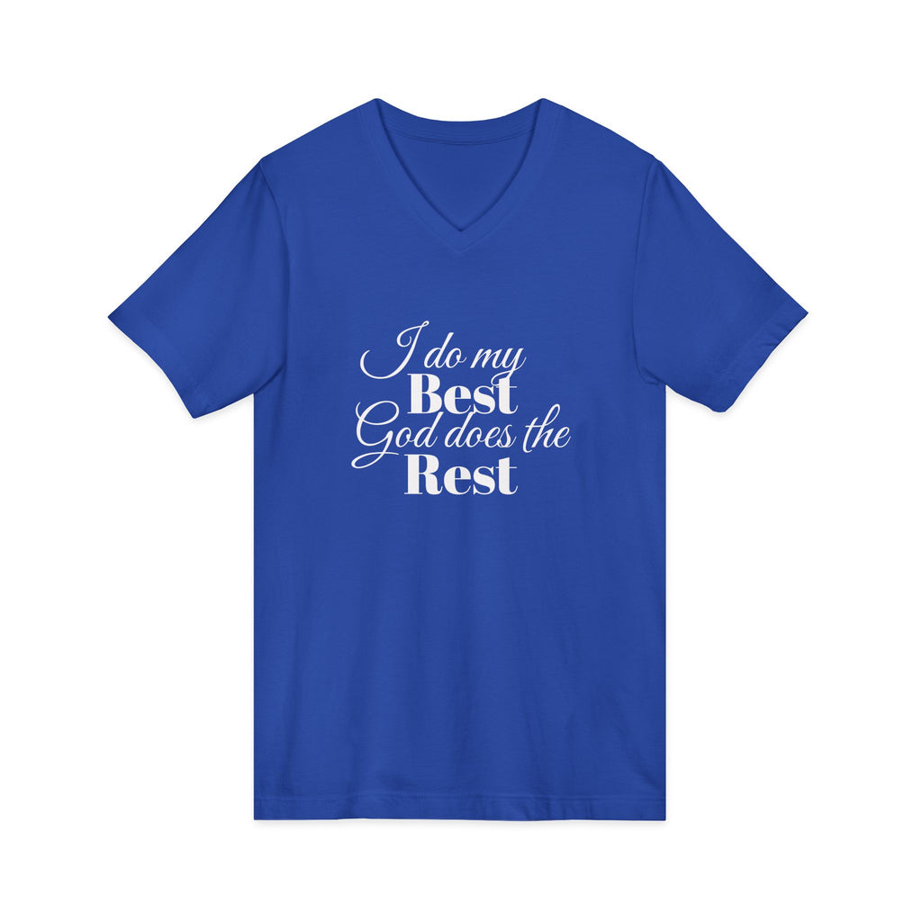 I Do Crew Purple Cross Wedding V-Neck Tee
