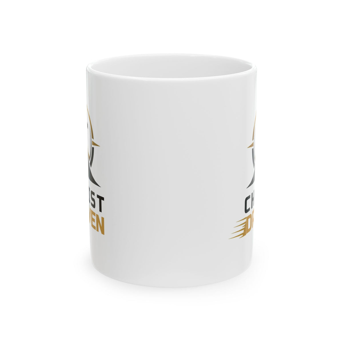 Christ Driven Coffee Mug — Christian Faith Cross Road Logo (11oz & 15oz)