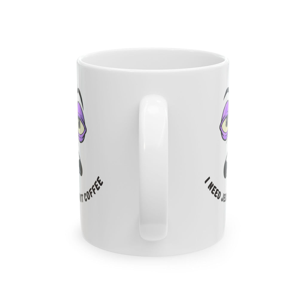 Coffee Mug — "I Need Jesus Not Coffee" Tired Face Ceramic Mug (11oz/15oz)